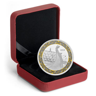 Fine Silver Coin with Colour - Norse Figureheads: Dragon's Sail Packaging