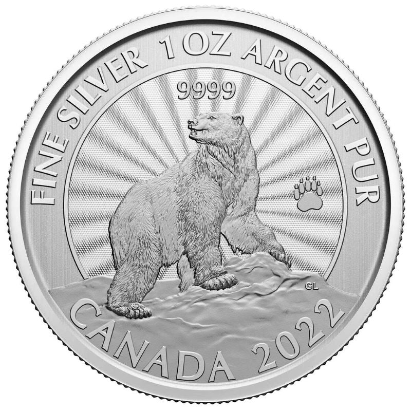 2022 $5 Fine Silver Coin - First Strikes: The Majestic Polar Bear