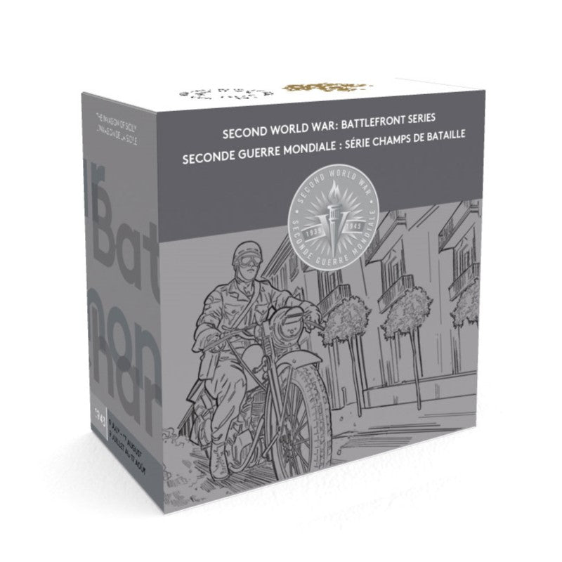 Fine Silver Coin - Second World War Battlefront Series: The Invasion of Sicily Packaging