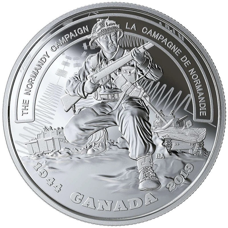 Fine Silver Coin - Second World War Battlefront Series: The Normandy Campaign Reverse