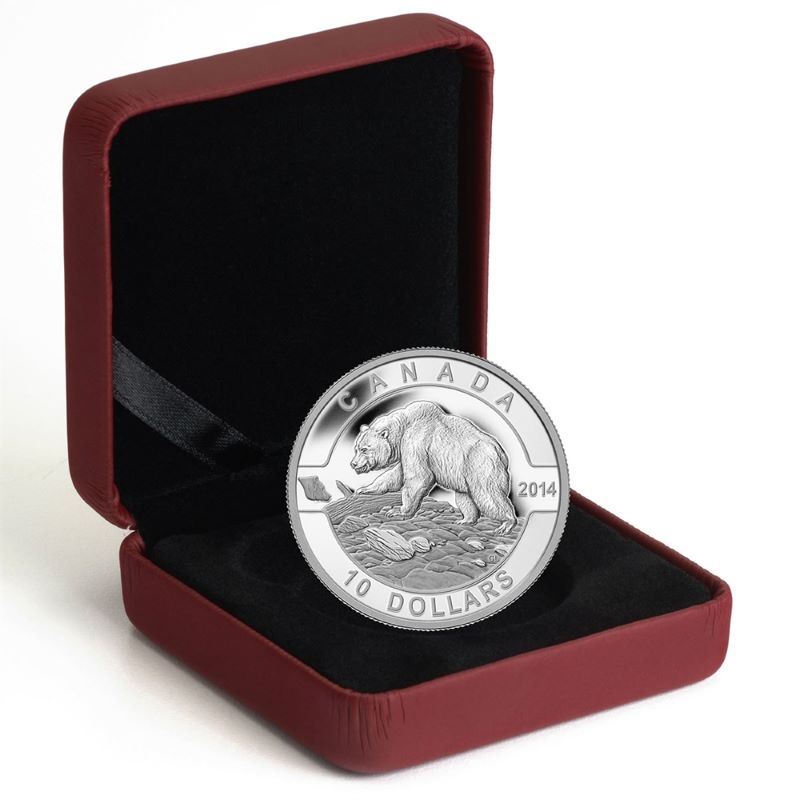 Fine Silver Coin - O Canada: Grizzly Bear Packaging