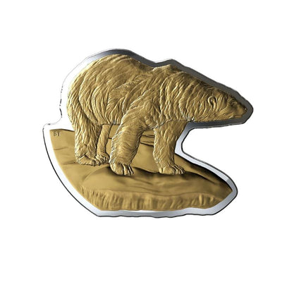 Fine Silver 6 Coin Set with Gold Plating - Real Shapes Series: Polar Bear Reverse
