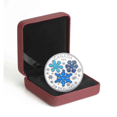 Fine Silver Coin with Colour - Ice Crystals Packaging
