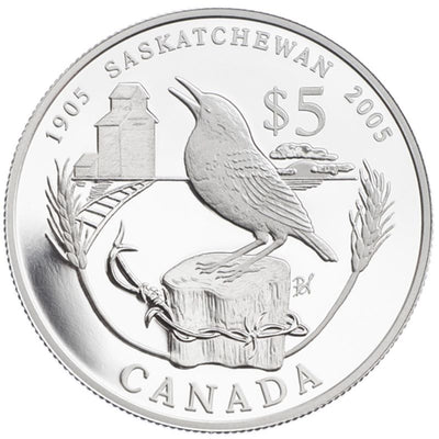 Fine Silver Coin - Saskatchewan's Centennial Reverse