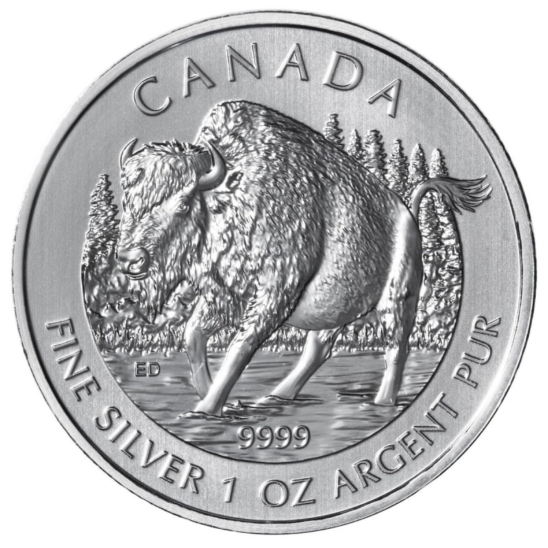 Fine Silver Coin and Stamp Set - Wood Bison Reverse
