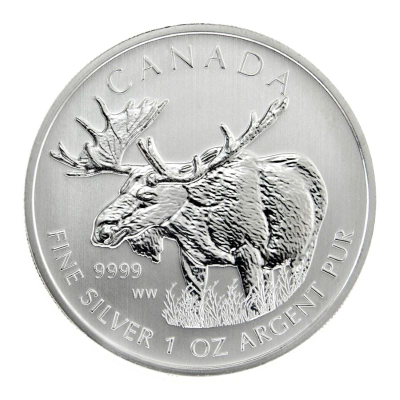 Fine Silver Coin and Stamp Set - Moose Reverse