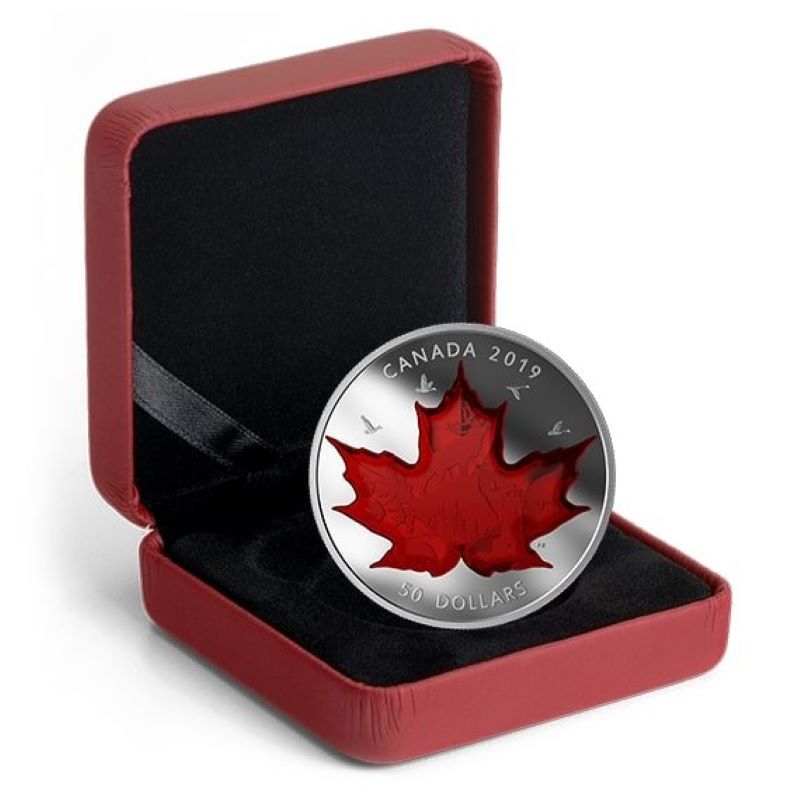 Fine Silver Coin with Colour - Celebrating Canada&