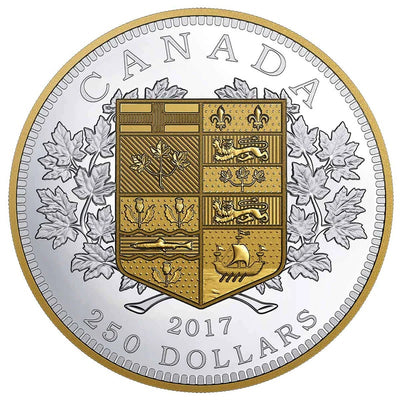 Fine Silver Coin with Gold Plating - A Tribute to the First Canadian Gold Coin Reverse