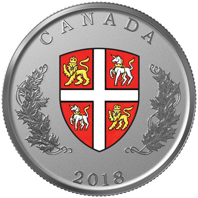 Fine Silver 14 Coin Set with Colour - Heraldic Emblems of Canada: Newfoundland and Labrador Reverse