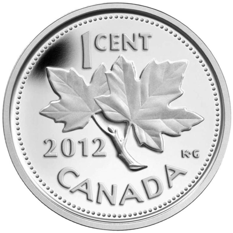 Fine Silver 5 Coin Set - Farewell to the Penny: Maple Twig Penny Reverse