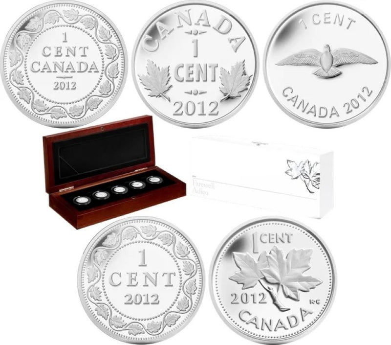 Fine Silver 5 Coin Set - Farewell to the Penny
