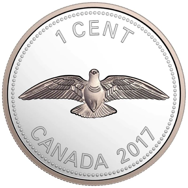Fine Silver 5 Coin Set with Gold Plating - Legacy of the Penny: Rock Dove Reverse