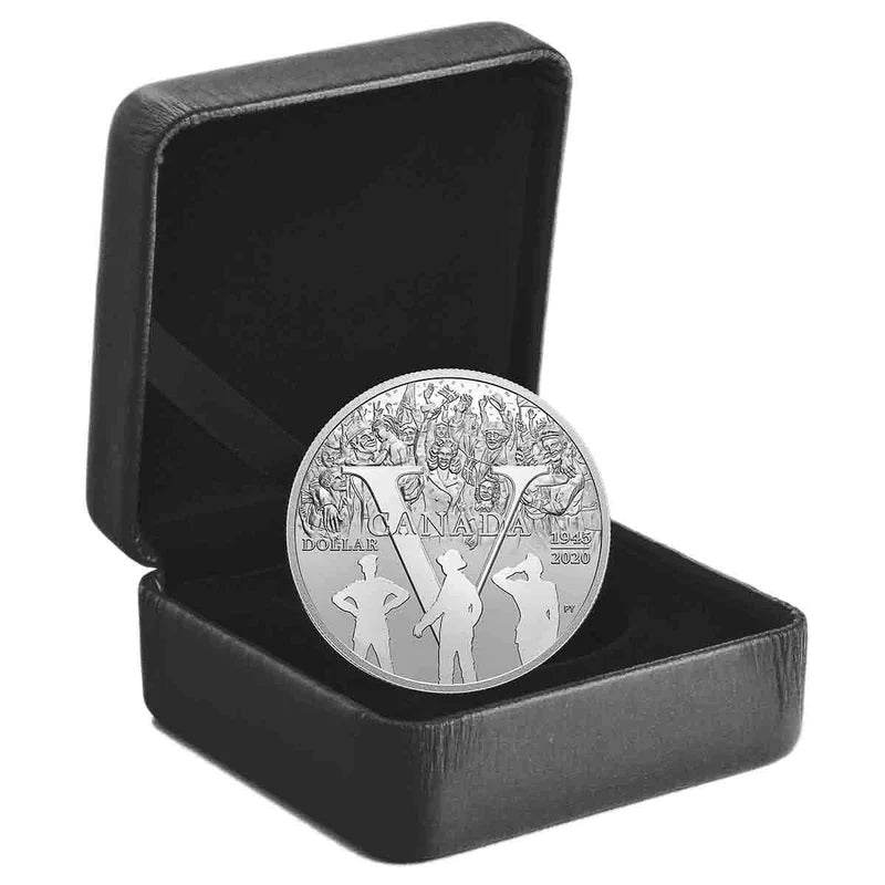 Fine Silver Coin - 75th Anniversary of V-E Day Packaging