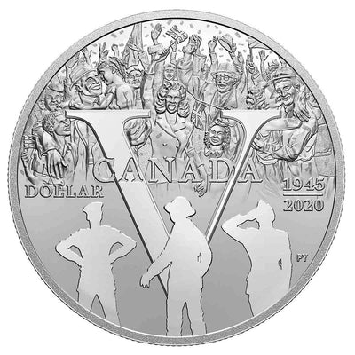 Fine Silver Coin - 75th Anniversary of V-E Day Reverse