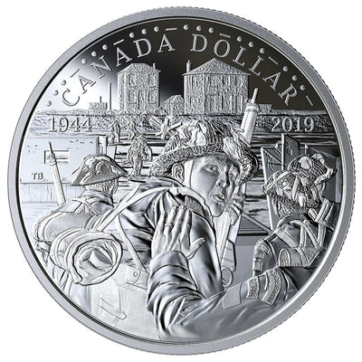 Fine Silver Coin - 75th Anniversary of D-Day Reverse