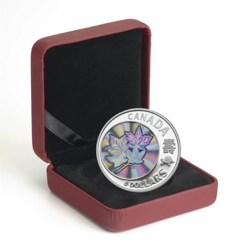 Fine Silver Hologram Coin - Maple of Long Life Packaging