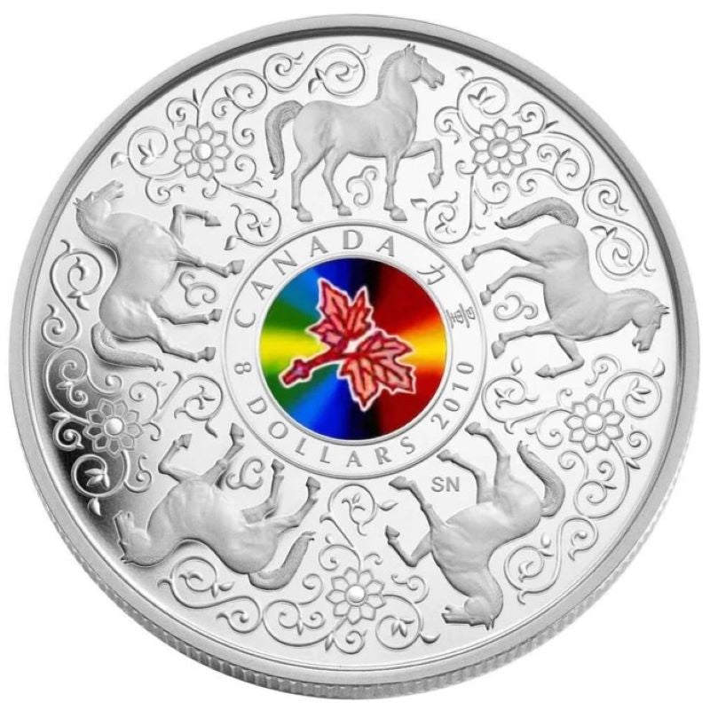 Sterling Silver Hologram Coin - Maple of Strength Reverse