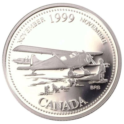 Sterling Silver 12 Coin Set - Millennium Coins: November The Airplane Opens the North Reverse