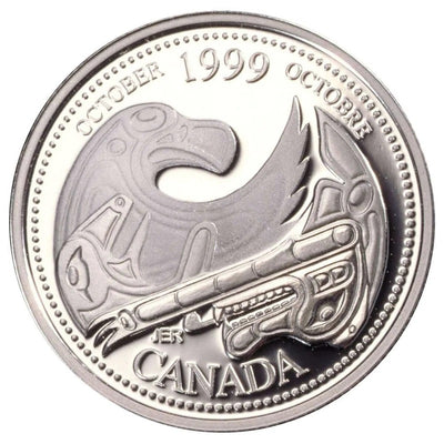 Sterling Silver 12 Coin Set - Millennium Coins: October A Tribute to First Nations Reverse