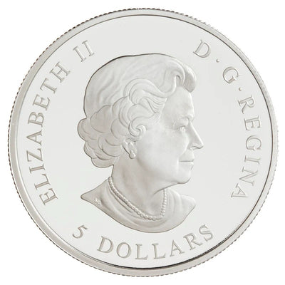2006 $5 Fine Silver Coin with Colour - Pink Ribbon