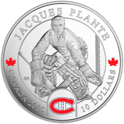 Fine Silver 6 Coin Set with Colour - Goalies: Jacques Plante Reverse