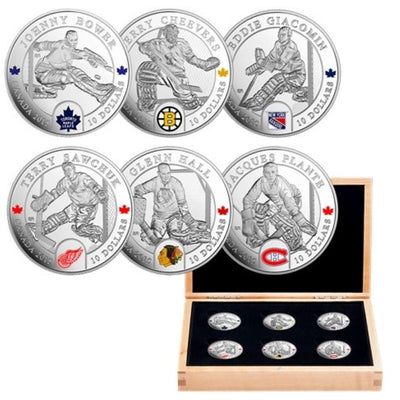 Fine Silver 6 Coin Set with Colour - Goalies