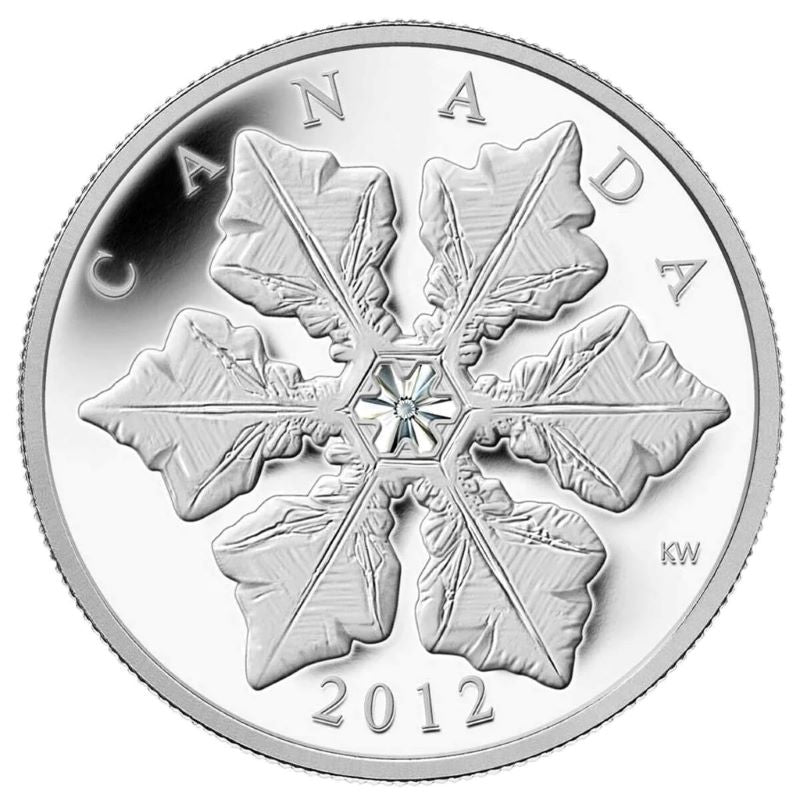 2012 $20 Fine Silver Coin with Swarovski Crystal - Snowflake