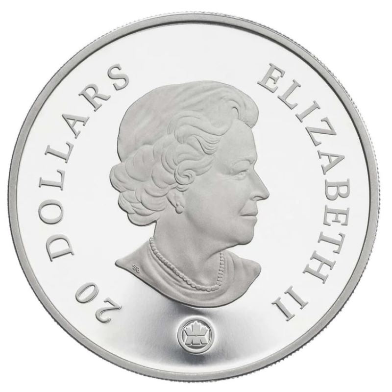Sterling Silver Coin with Swarovski Crystal - Crystal Snowflake: Iridescent Obverse