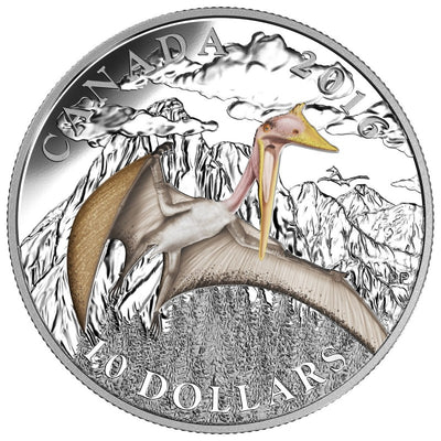 Fine Silver Coin with Colour - Day of the Dinosaurs: Terror of the Sky Reverse