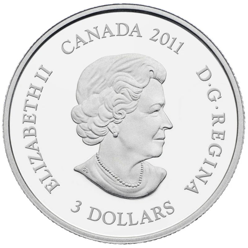 Fine Silver Coin with Swarovski Crystal - Birthstone: March Obverse