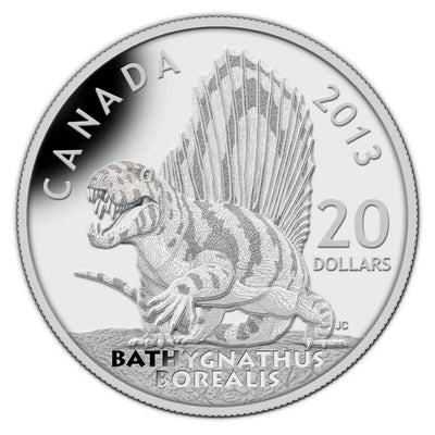 Fine Silver Coin - Canadian Dinosaurs: Bathygnathus Borealis Reverse