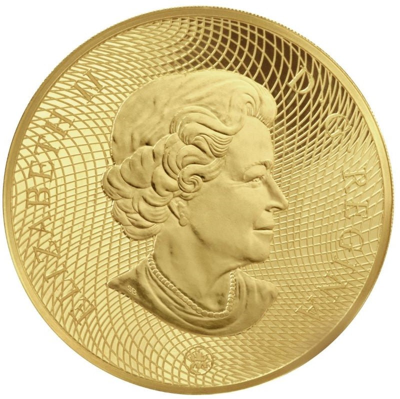 14k Gold Coin with Colour - Four Seasons Moon Mask Obverse