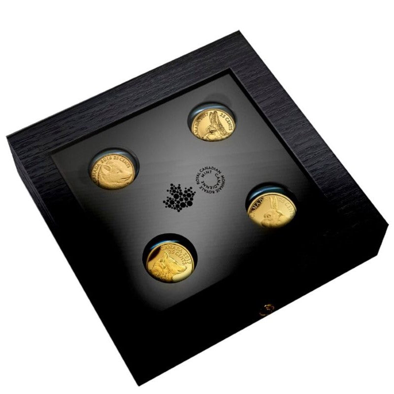 Pure Gold 4 Coin Set - Predator Vs. Prey Packaging