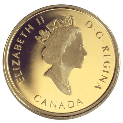 14k Gold Coin with Colour - 55th Anniversary of  Discovering Oil in Leduc, Alberta Obverse