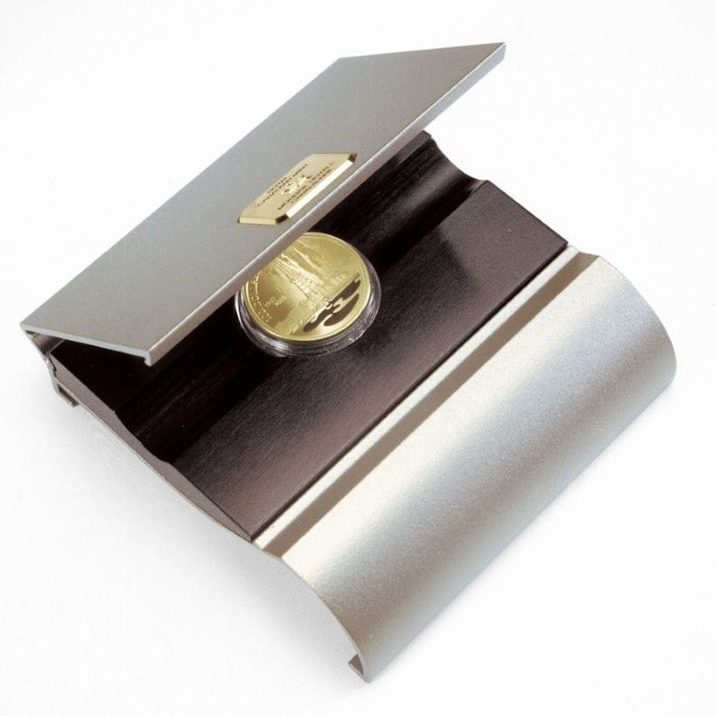 14k Gold Coin with Colour - 55th Anniversary of  Discovering Oil in Leduc, Alberta Packaging