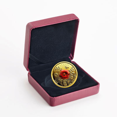 Pure Gold Coin with Colour - Armistice Poppy Packaging