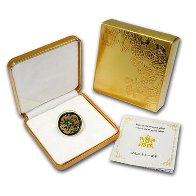 18k Gold Hologram Coin - Year of the Dragon Packaging
