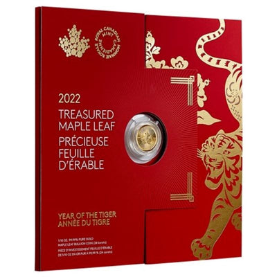 Pure Gold Coin - Treasured Maple Leaf: Year of the Tiger Packaging