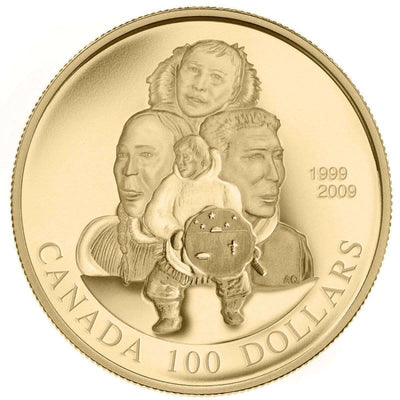14k Gold Coin - 10th Anniversary of the Establishment of Nunavut Reverse