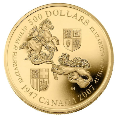 Pure Gold Coin - The Queen's 60th Wedding Anniversary Reverse