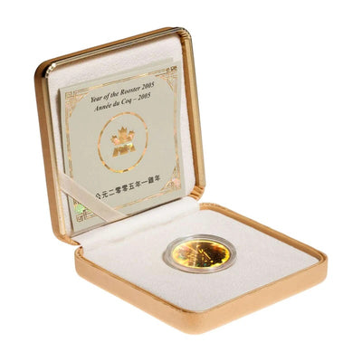 18k Gold Hologram Coin - Year of the Rooster Packaging