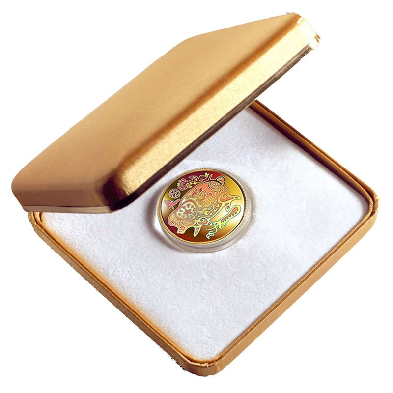 18k Gold Hologram Coin - Year of the Pig Packaging