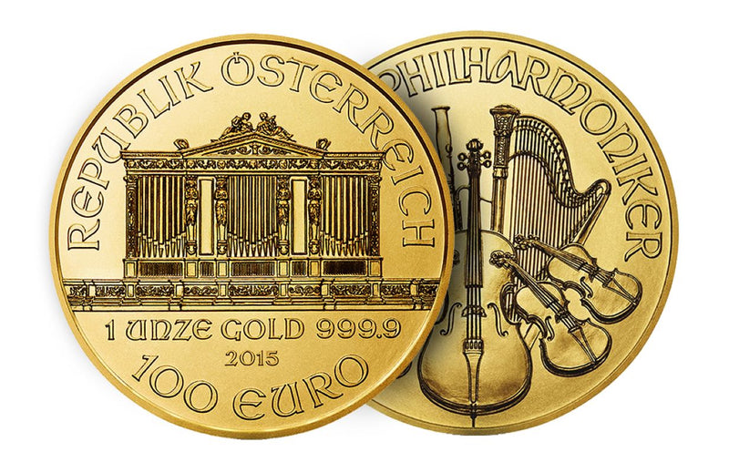 1oz Austrian Pure Gold Philharmonic Coin