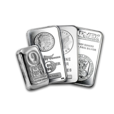 5oz Assorted Recognized Pure Silver Bar