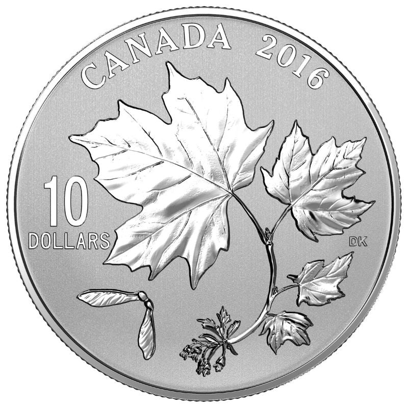 Fine Silver Coin - Canadian Maple Leaves Reverse