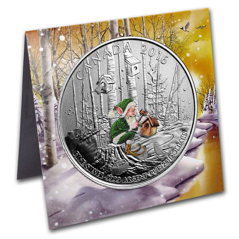 Fine Silver Coin with Colour - Woodland Elf Packaging