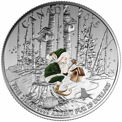 Fine Silver Coin with Colour - Woodland Elf Reverse