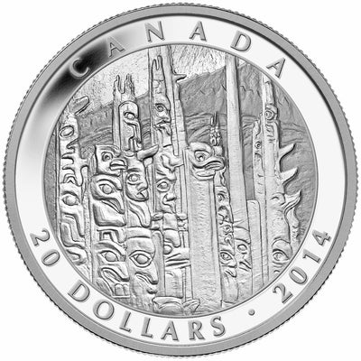 Fine Silver Coin - Emily Carr: Totem Forest Reverse