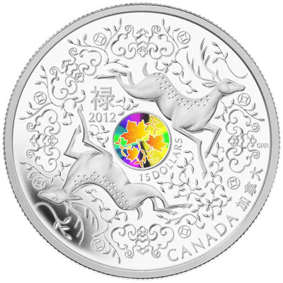 Fine Silver Hologram Coin - Maple of Good Fortune Reverse