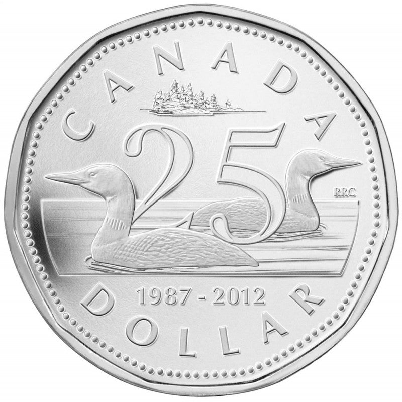 Fine Silver Coin - 25th Anniversary of the Loonie Reverse